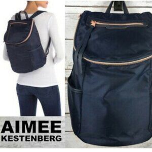 - Aimee Kestenberg "Sardinia" Black Nylon Backpack Handbag Purse Tote Orga…